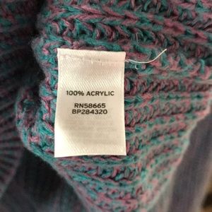 Rubbish Sweaters - Rubbish Blue and Purple Marled Crop Sweater Sz XS Rubbish Sweaters - Rubbish Blue and Purple Marled Crop Sweater Sz XS